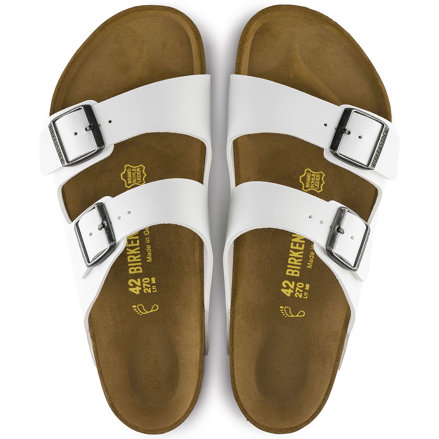 Birkenstock women's Arizona birko-flor sandal white - 8586