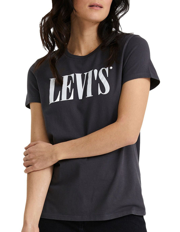 Levis women's the perfect 90s logo t-shirt black - 8586