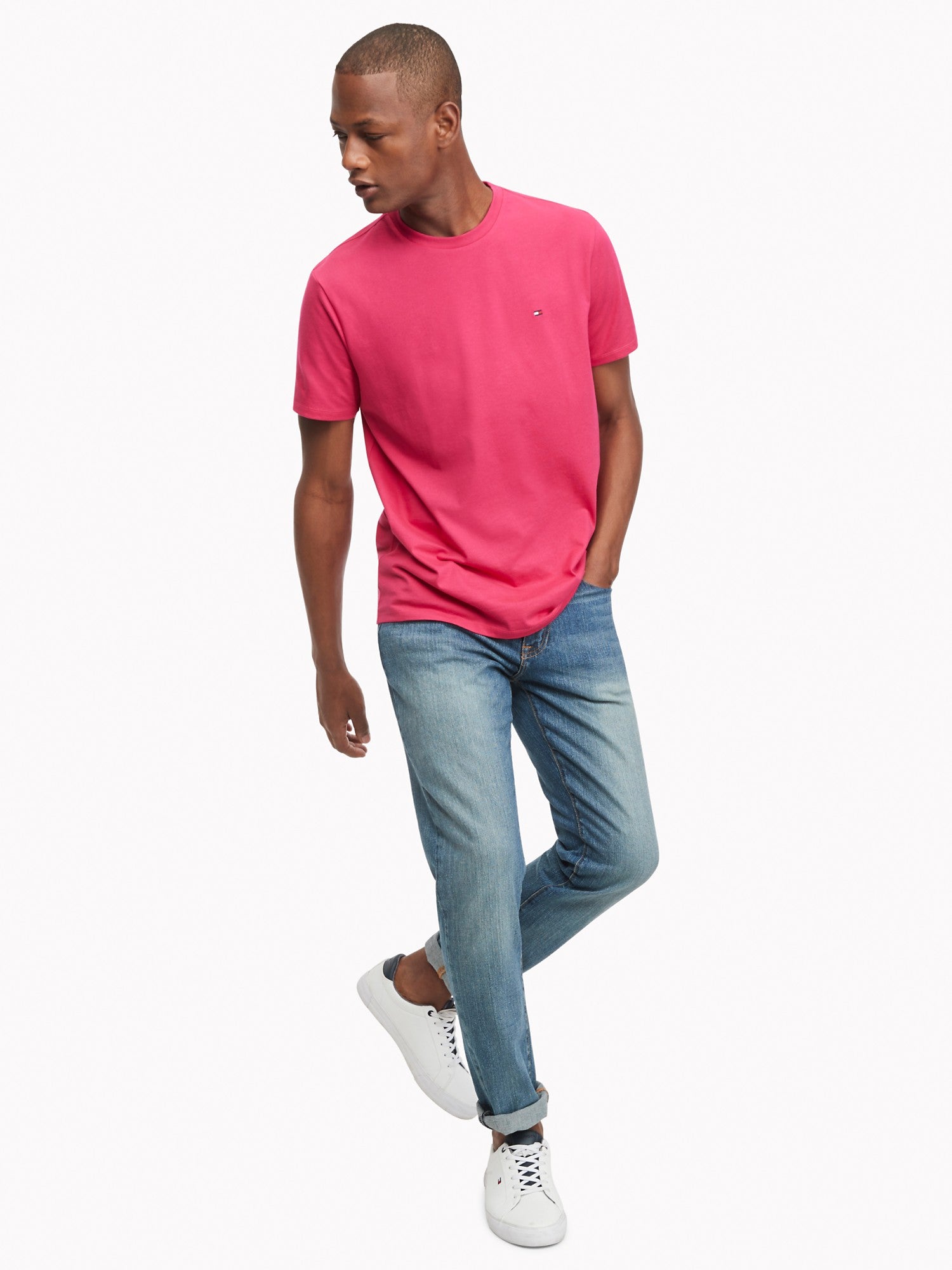 Tommy Hilfiger AIRFORCE PINK CORE FLAG TEE - 8586