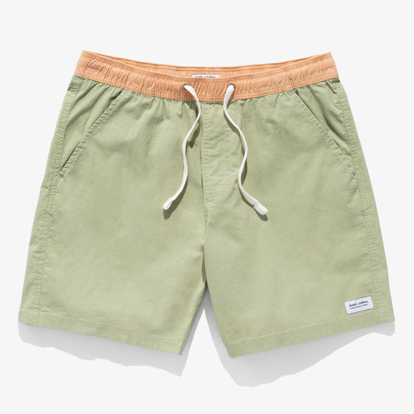 BANKS JOURNAL PRIMARY ELASTIC BOARDSHORTS GREEN TEA - 8586 (front view)