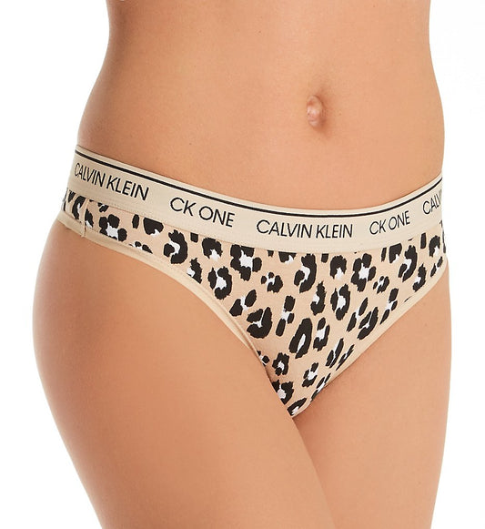 CALVIN KLEIN: CK ONE ANIMAL PRINT THONG UNDERWEAR