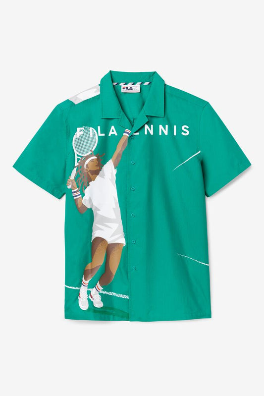 FILA CHAMBERLIN SEER SUCKER TENNIS SHIRT - 8586