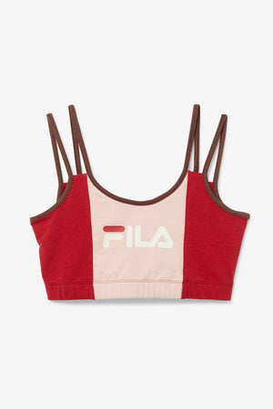 Red fila sports bra hot sale
