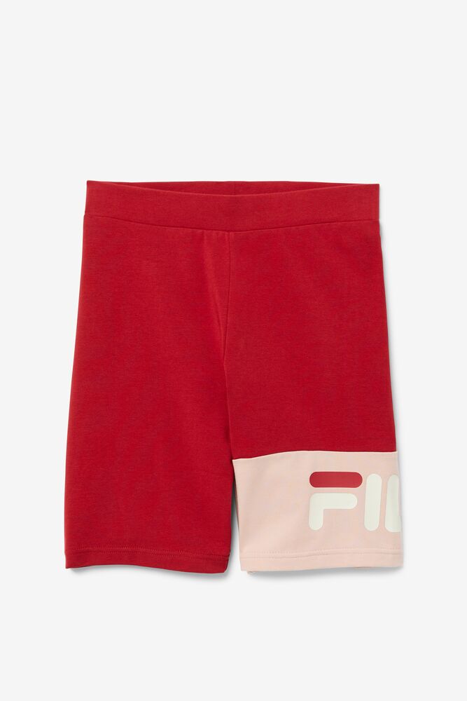 FILA KAIRA RED BIKER SHORTS - 8586