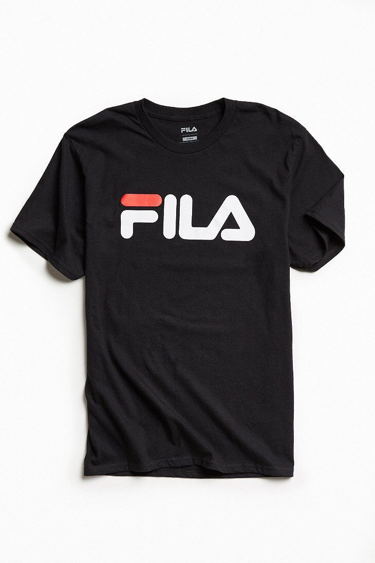 FILA HERITAGE: BLACK LOGO TEE SHIRT - 85 86 eightyfiveightysix