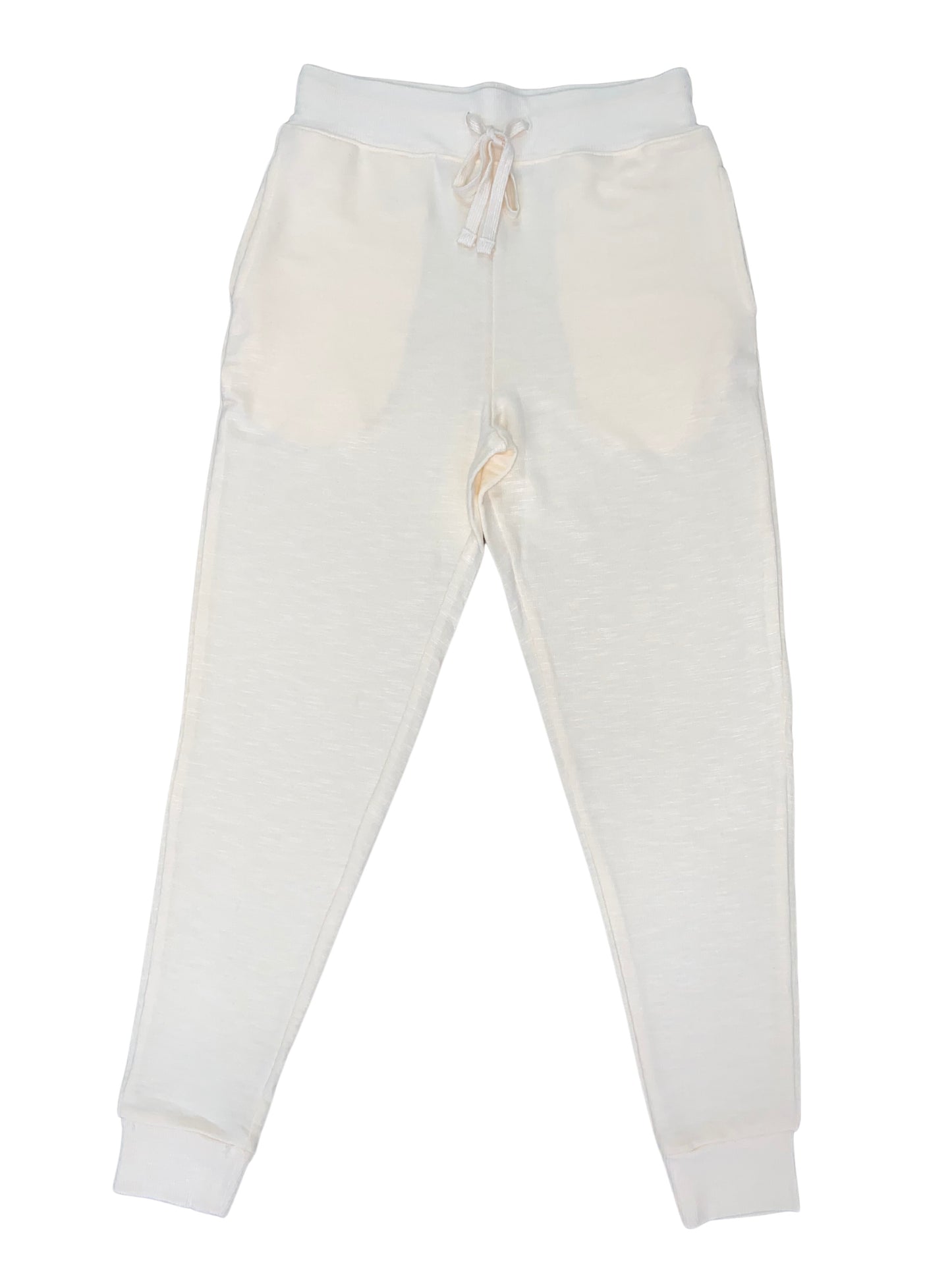 women's lounge French Terry cream jogger pants - 8586