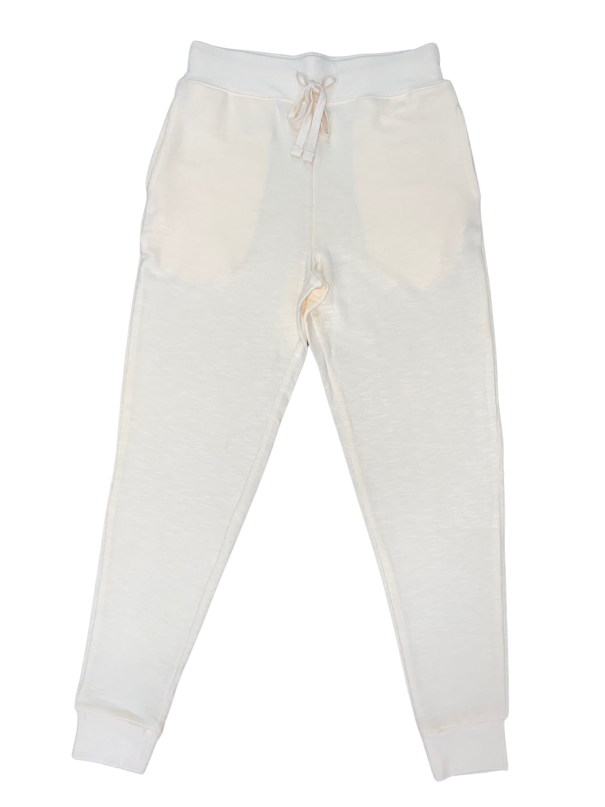 women's lounge French Terry cream jogger pants - 8586
