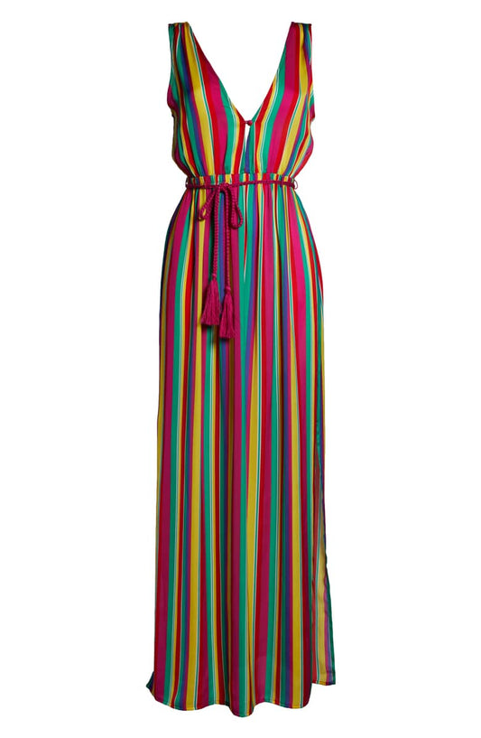 bb Dakota rainbow maxi dress - 8586 (front view)