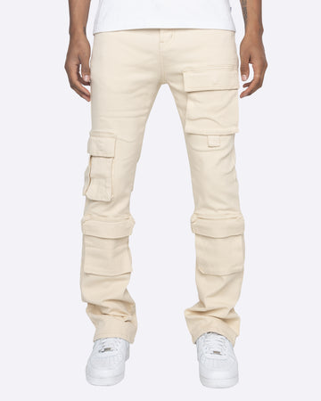 EPTM BACKLOT CREAM Cargo flare pants - 8586