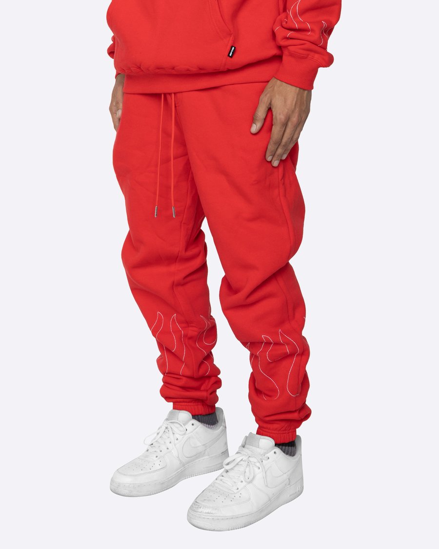 EPTM MENS RED FLAME SWEATPANTS - 8586