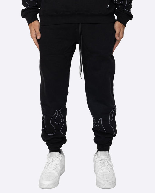 eptm flame embroidery sweatpants - 8586