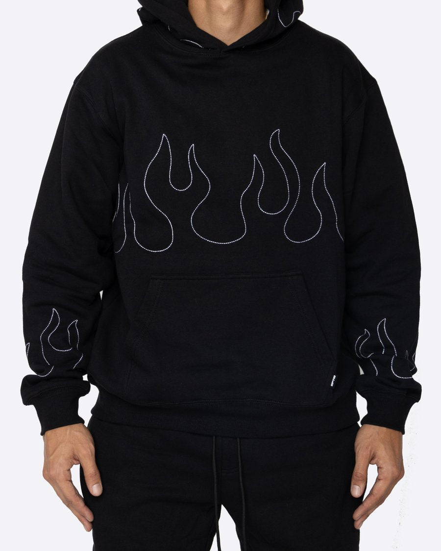 EPTM MENS FLAME EMBROIDERY HOODIE - 8586