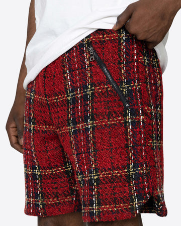 EPTM: TWEED TRUCKER SHORTS RED