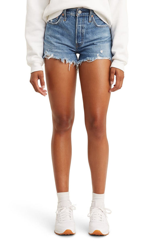 LEVIS WOMEN'S 501 CUT OFF JEAN SHORTS ATHENS - 8586