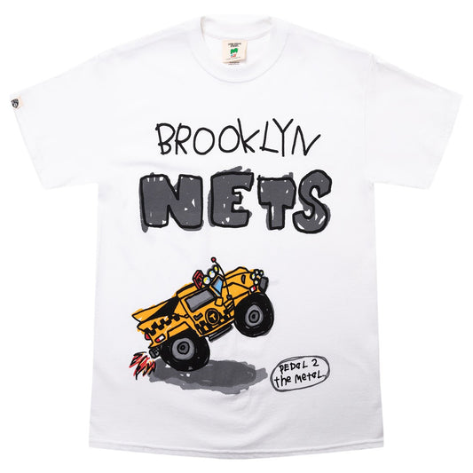 BROOKLYN NETS NBA WHITE T-SHIRT - 8586