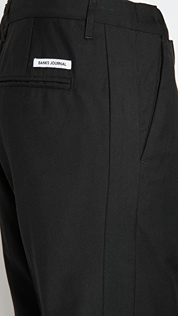 BANKS JOURNAL MENS SHIBUYA SUITED BLACK PANTS - 8586