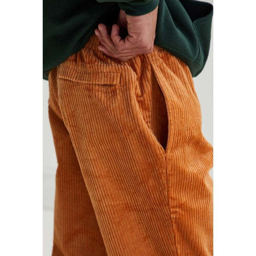 FILA MENS BROWN RIBBED CORDUROY PANTS - 8586
