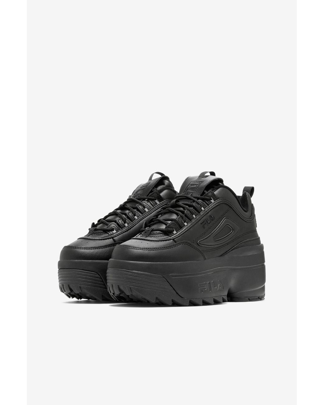 kassette Salg Grænseværdi FILA: DISRUPTOR II BLACK WEDGE PLATFORM SNEAKERS – 85 86 eightyfiveightysix