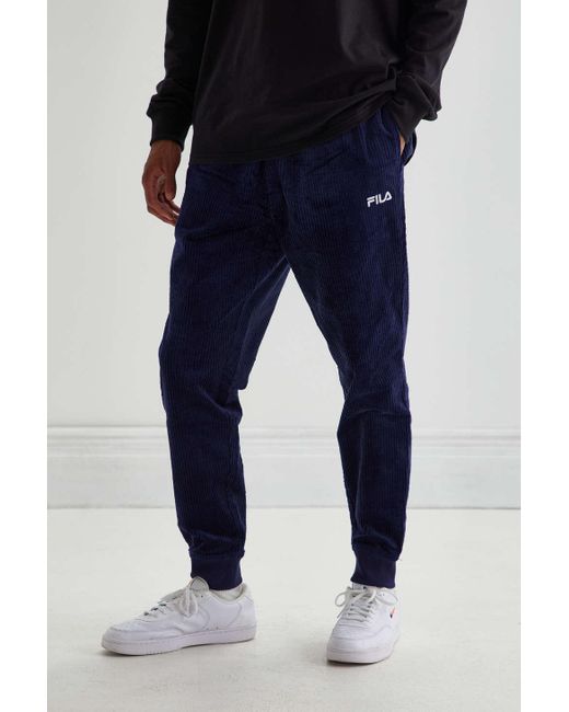 FILA UNNAT NAVY BLUE CORD JOGGER PANTS - 8586
