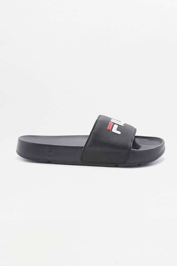 FILA HERITAGE: DRIFTER BLACK SLIDE SANDALS - 85 86 eightyfiveightysix