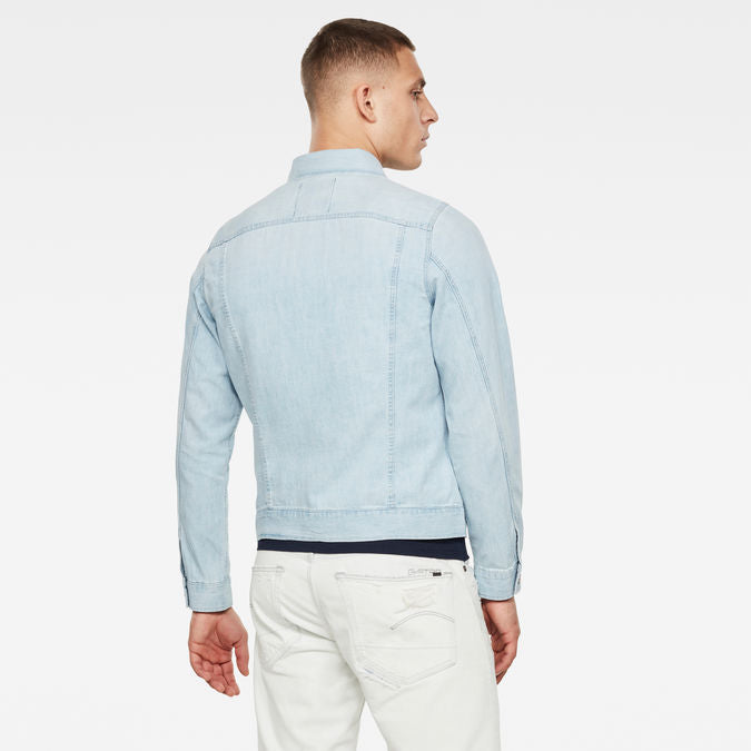 GSTAR RAW ORGANIC DENIM LIGHT STONE JEAN JACKET - 8586