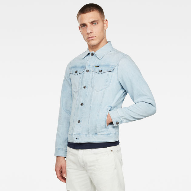 G-Star RAW Light Blue Aged Slim-Fit Denim Jacket - Men, Best Price and  Reviews