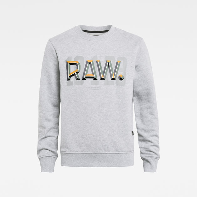 g-star raw dot sweatshirt grey - 8586