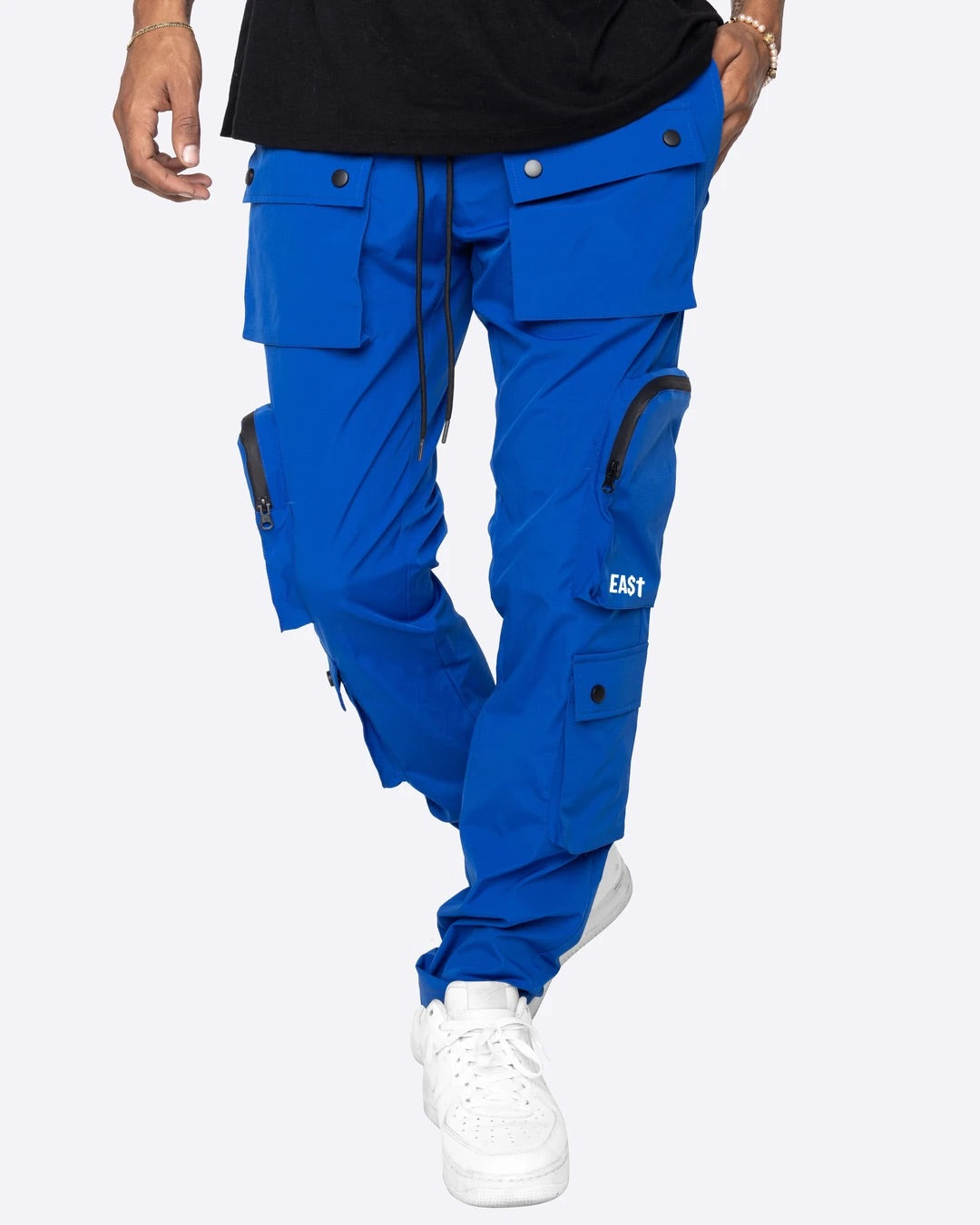 EPTM: DAVE EAST CARGO PANTS BLUE (front view)