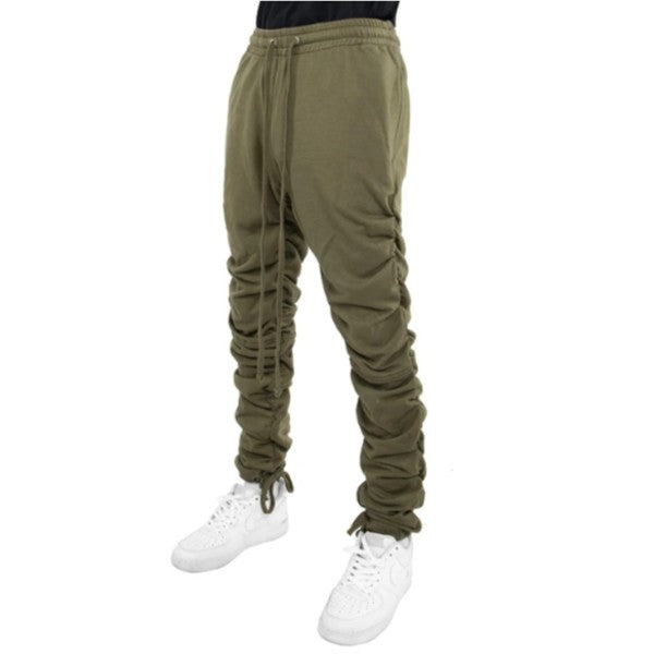 EPTM: DRAWSTRING WRINKLE SWEATPANTS (olive)