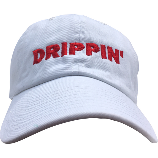THE KOOL KID: DRIPPIN WHITE DAD HAT - 85 86 eightyfiveightysix