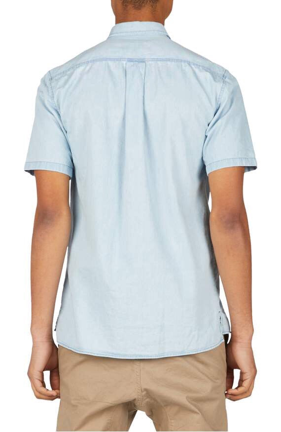 ZANEROBE: SHORT SLEEVE DENIM SHIRT - 85 86 eightyfiveightysix