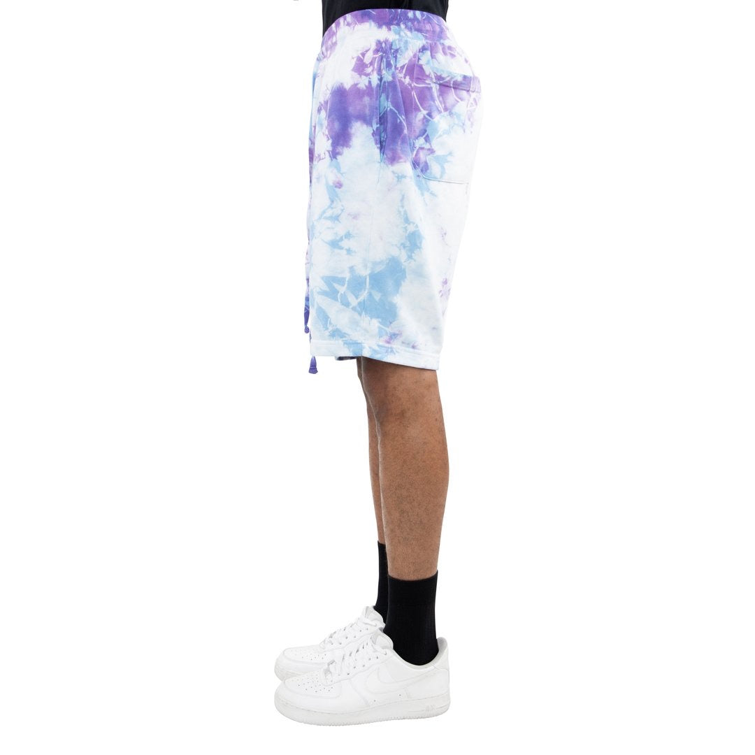 EPTM TIE DYE BLUE/PURPLE DRAWSTRING SHORTS - 8586