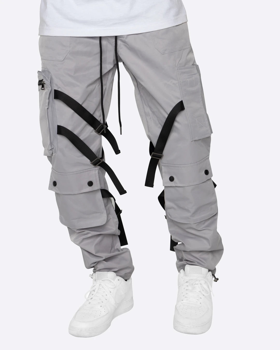 EPTM MENS GREY STRAP CARGO PANTS - 8586