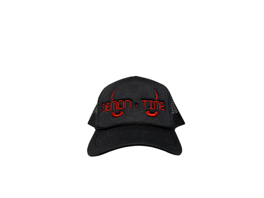 DEMON TIME BLACK TRUCKER HAT