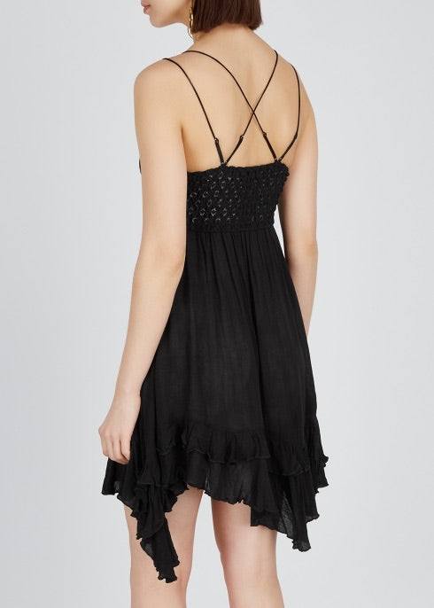 free people black lace dress - 8586