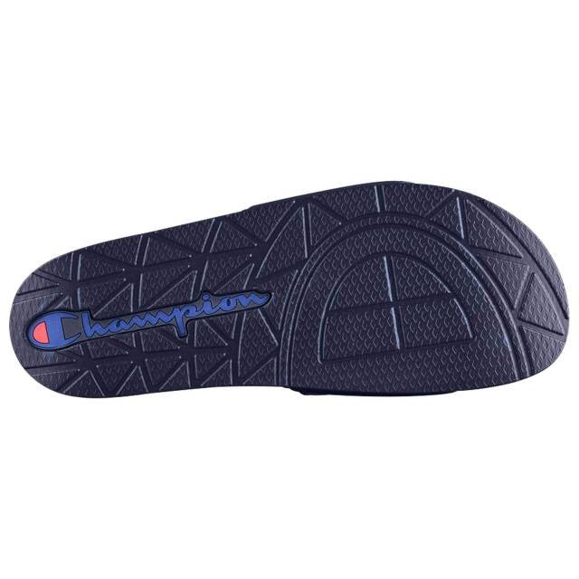 CHAMPION: NAVY BLUE IPO SLIDE SANDAL - 85 86 eightyfiveightysix (bottom view)