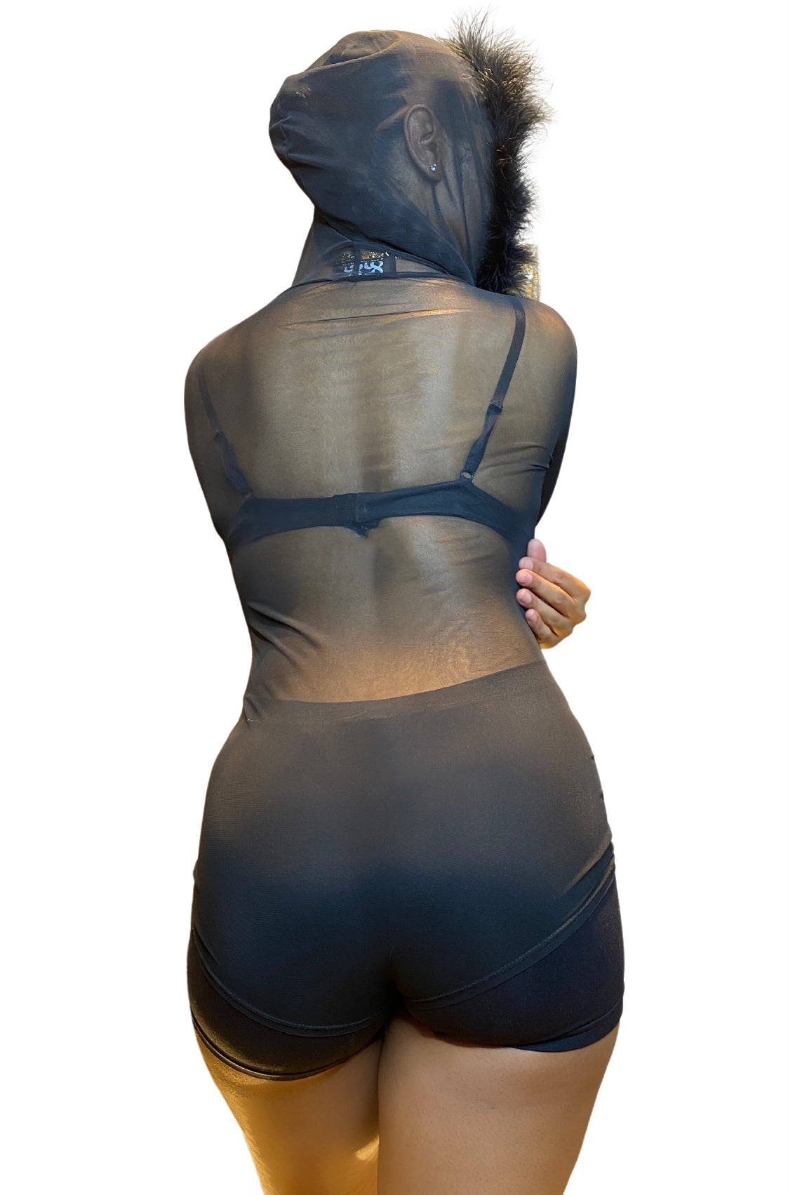 8586: MESH ZIP-UP ROMPER