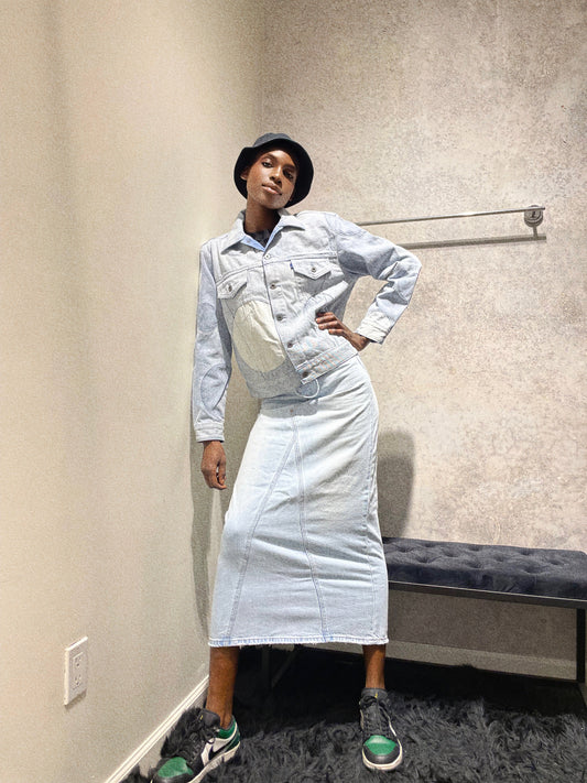 LEVIS: Women's Iconic Paneled Denim Maxi Skirt