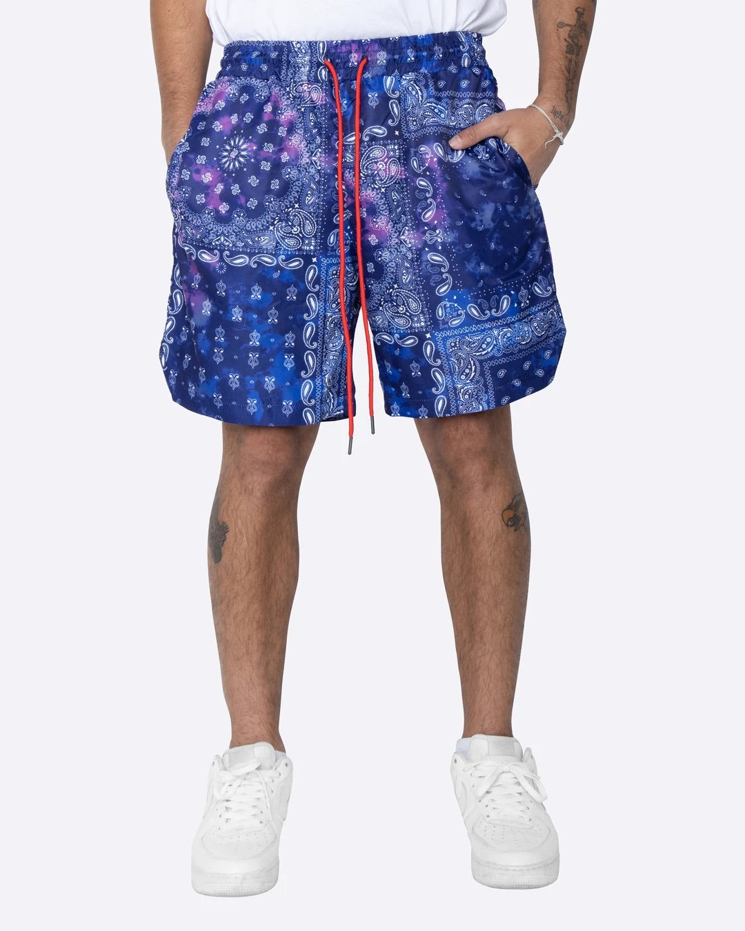 EPTM: TIE DYE BANDANA SHORTS BLUE