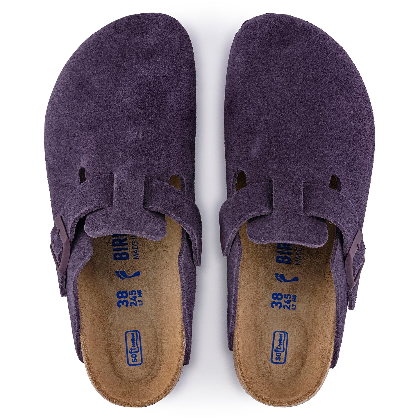 BIRKENSTOCK: BOSTON SUEDE LEATHER CLOG - WINE