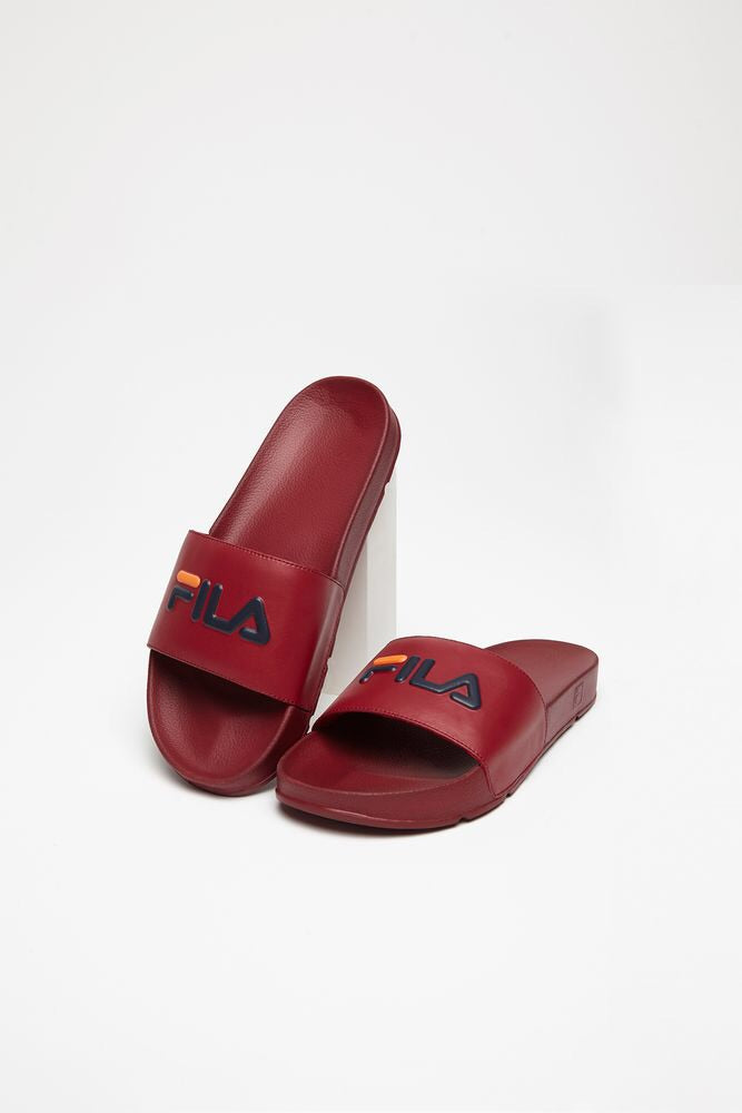 FILA HERITAGE: DRIFTER BURGUNDY SLIDE SANDAL - 85 86 eightyfiveightysix