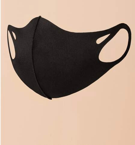 BLACK PROTECTIVE FACE MASK BLACK UNISEX - 8586