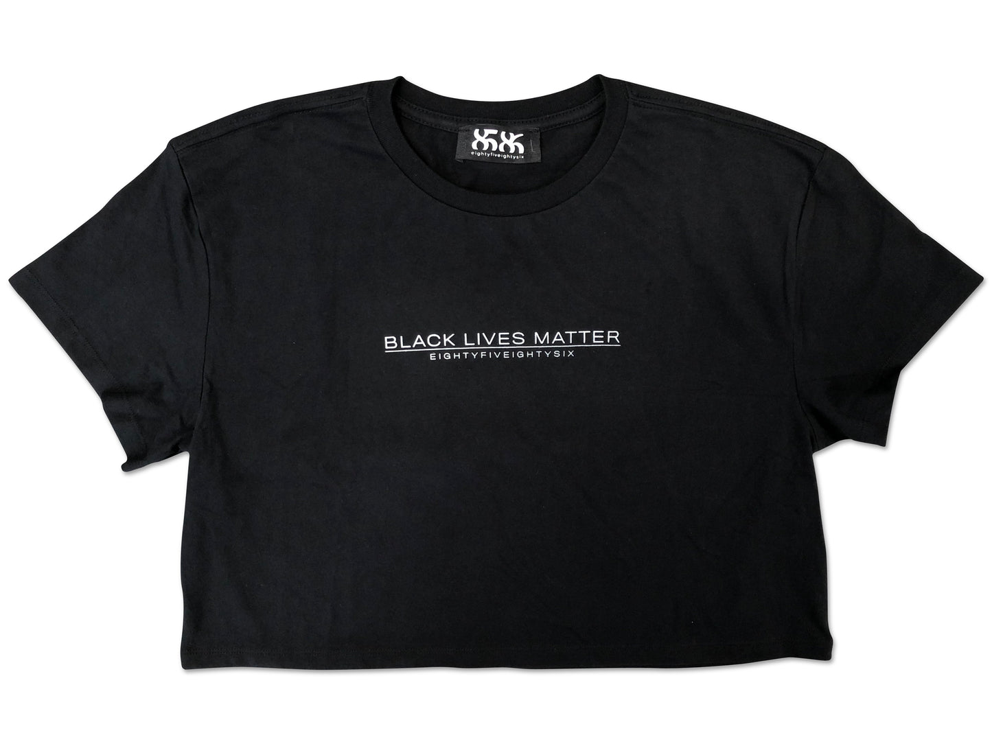black lives matter womens cropped tee - 8586