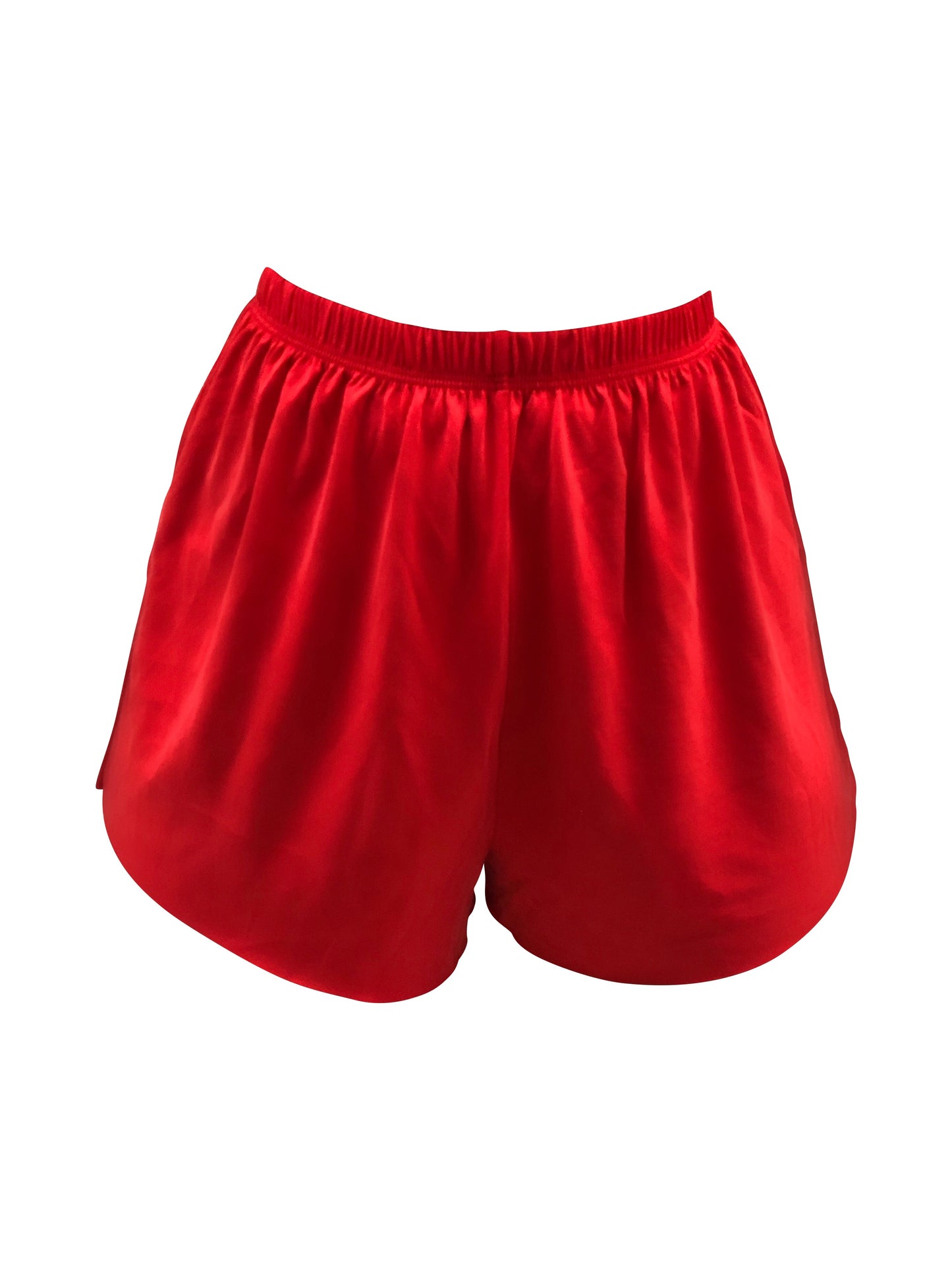 WOMENS RED LOUNGE SHORTS - 8586