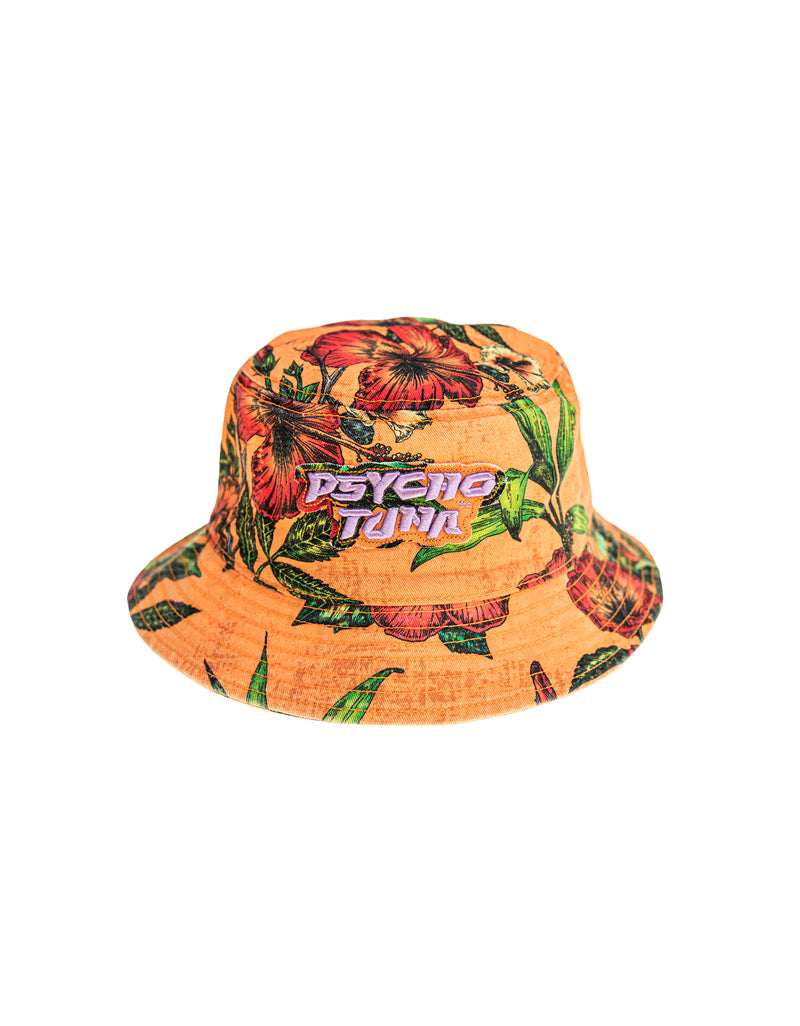PSYCHO TUNA: TROPICAL FLOWERS BUCKET HAT