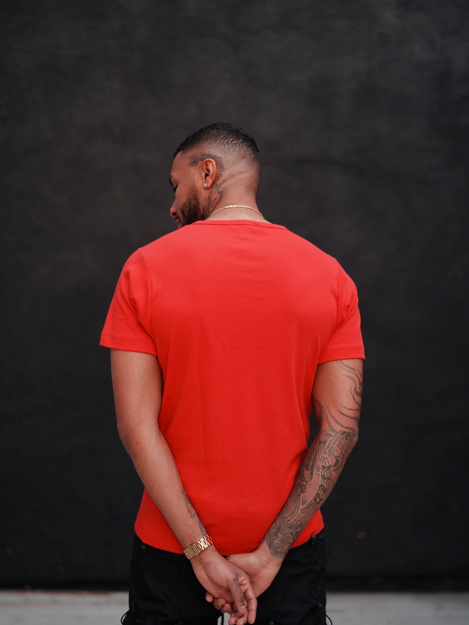 Eightyfiveightysix supima cotton logo shirt - 8586 (red back view)