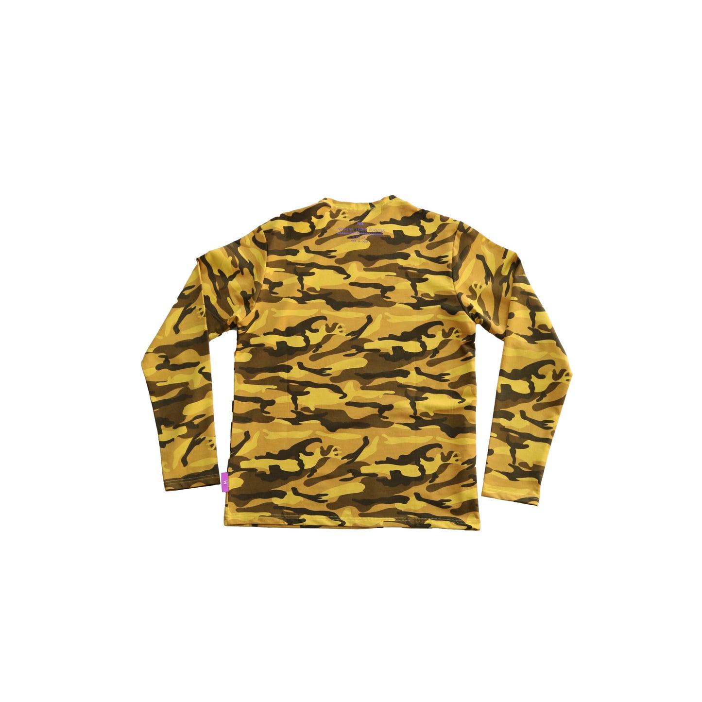 mens yellow camo long sleeve t-shirt - 8586