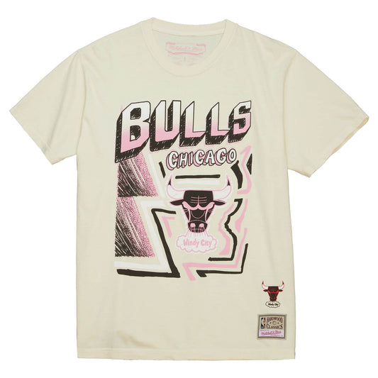 MITCHELL & NESS: OFF WHITE CHICAGO BULLS T-SHIRT