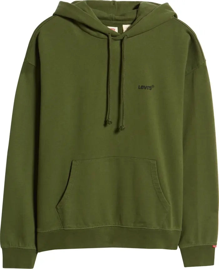levis red tab unisex hoodie mossy green - 8586