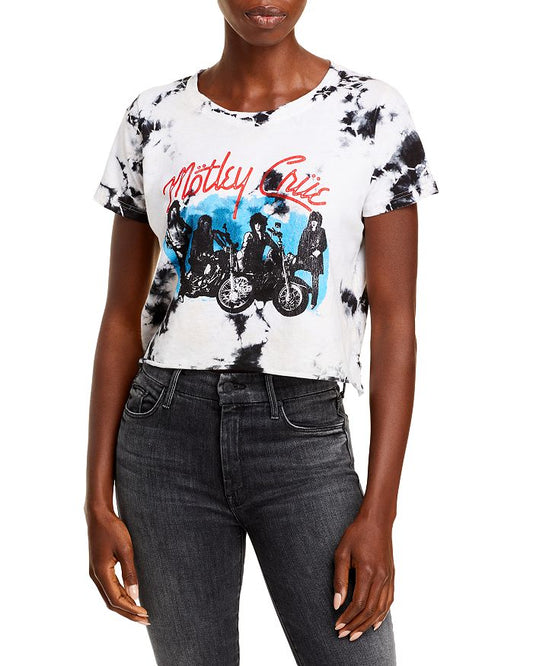 MOTLEY CRUE TIE DYE CROP TEE